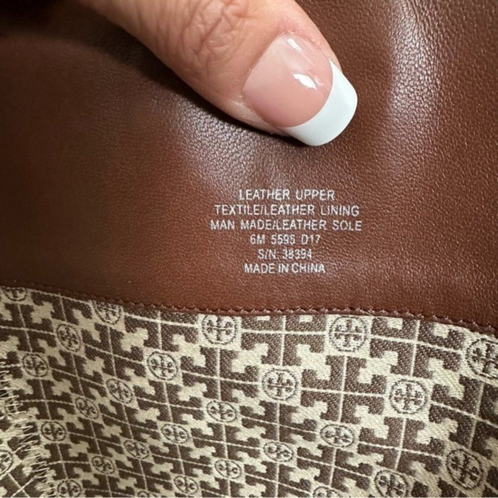 Tory Burch Adeline Riding Boots Color Almond Women's Size 6 - Picture 15 of 16